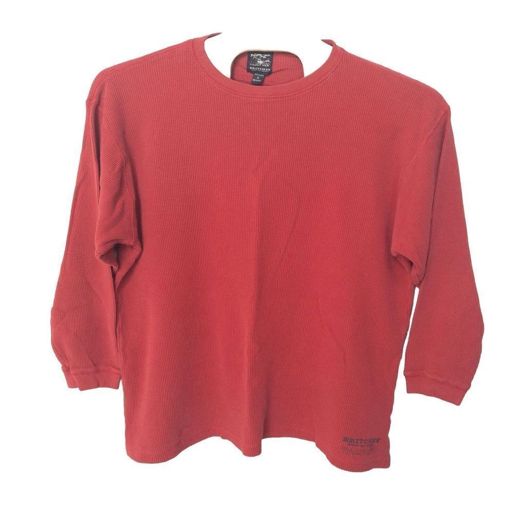 Britches Great‎ Outdoors Red Thermal Waffle Shirt Mens XL